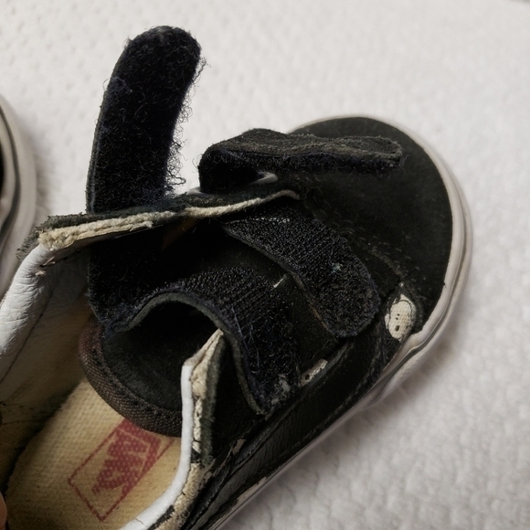 Vans Snoopy Peanuts Infants Size‎ 5 Hook and Loop Closure Black White Check - Picture 8 of 11